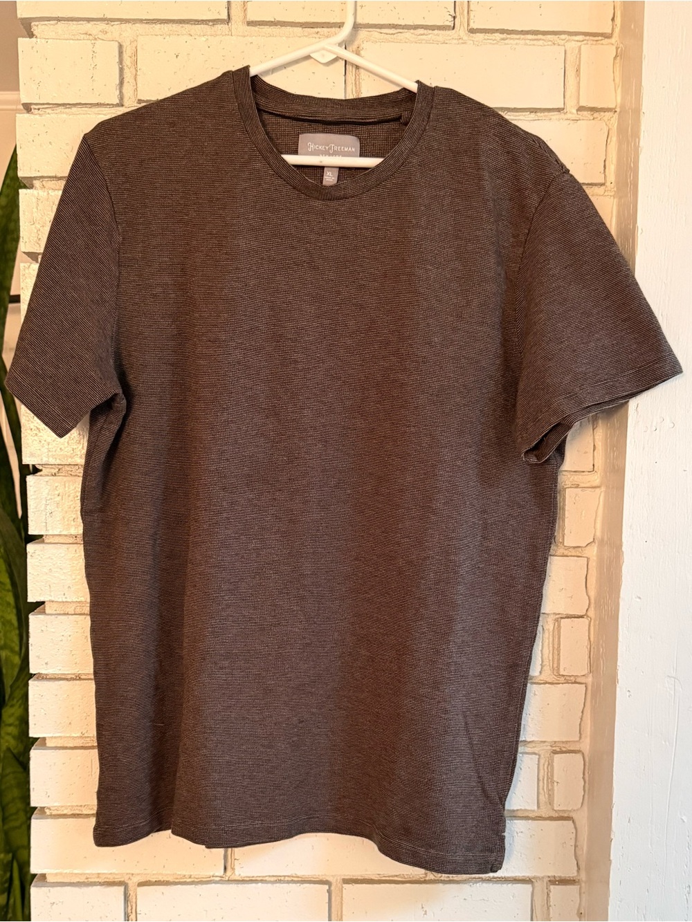 Hickey Freeman Men's Heather Brown Crew Neck Short Sleeve T-Shirt Size XL